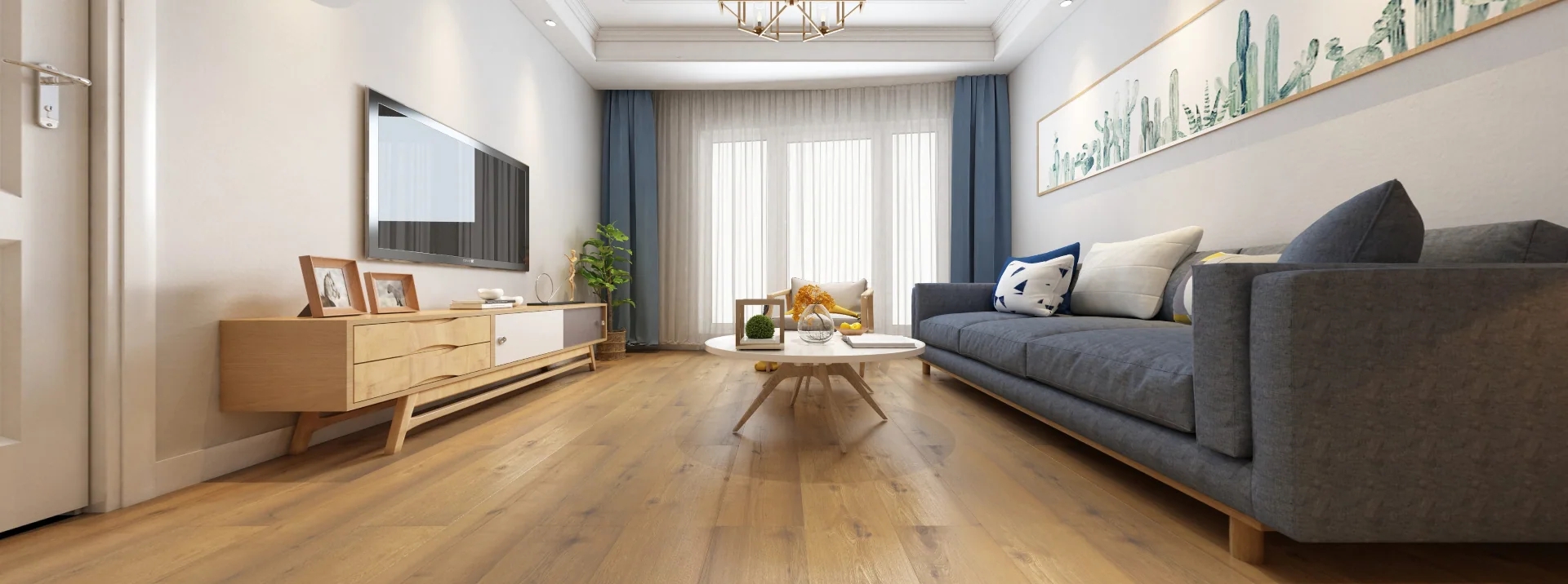 Authentic Plank flooring in an interior