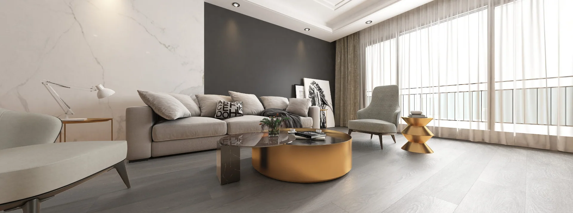 Elegant Doghe flooring in an interior