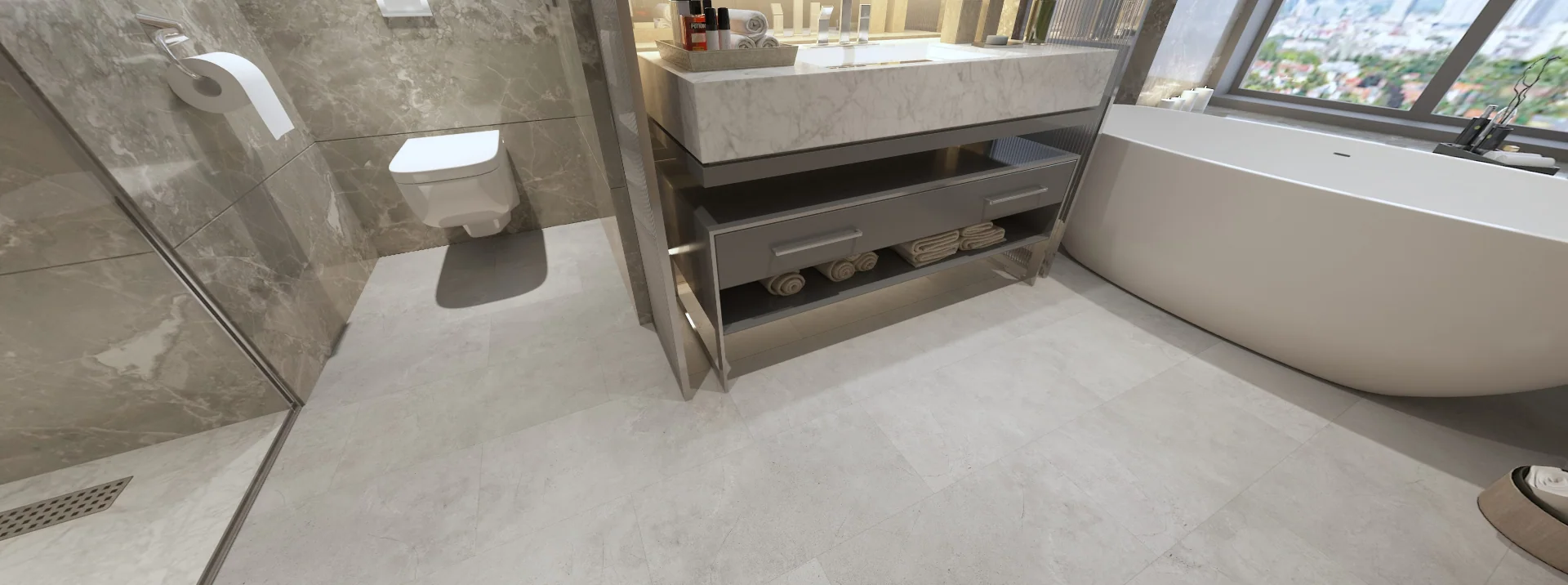 Stone Formato piedra flooring in an interior